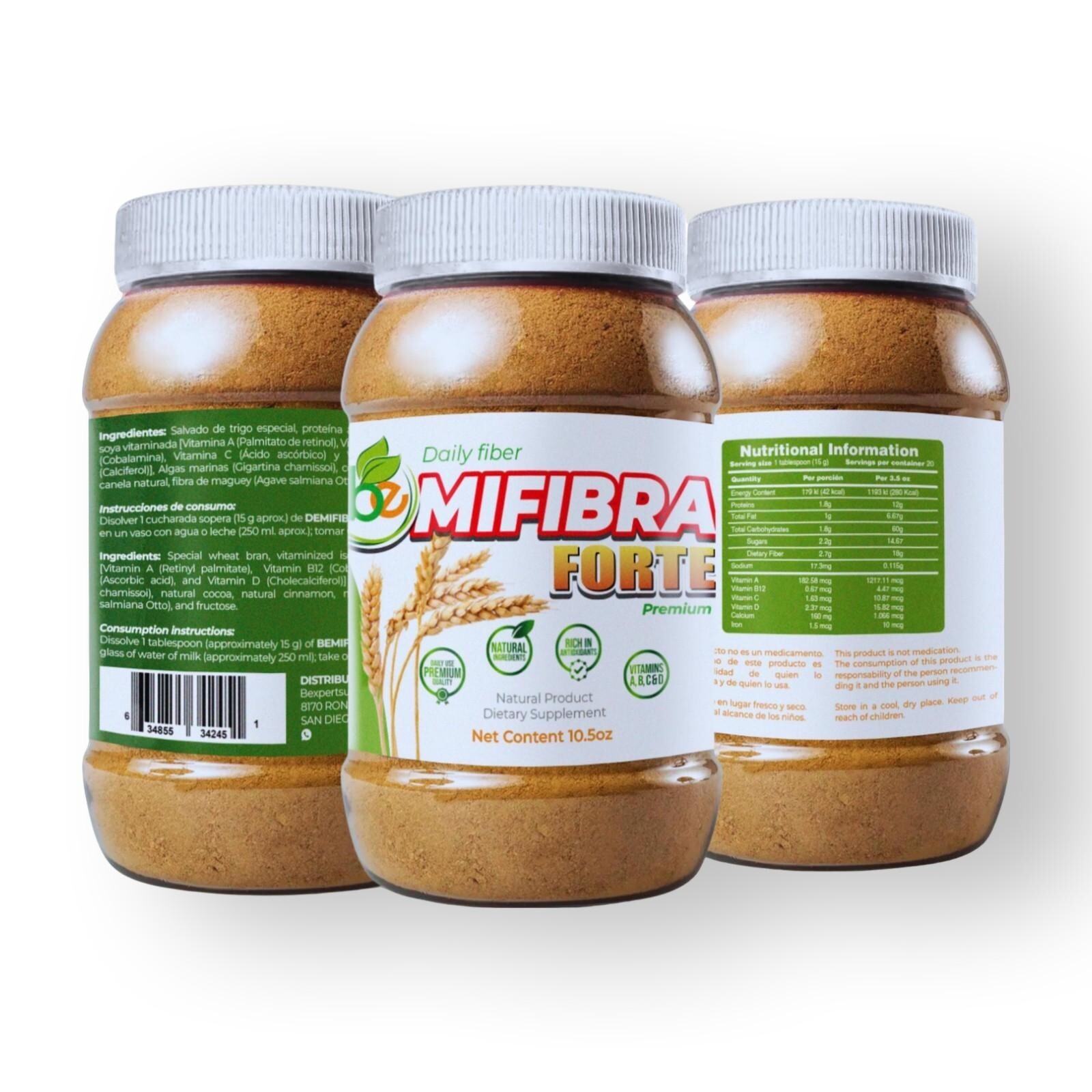 Simi Fiber Fibra Diaria Premium, Simi-Style Fiber, Natural Ingredients, Drink ...