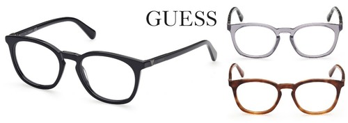 Montatura occhiali da vista per uomo Guess montature tartarugati neri  squadrati | eBay