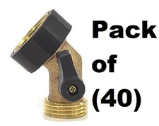 (40) Green Thumb 50307GT Brass GooseNeck Faucet Mount Garden Hose Shut Off 