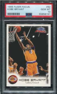 PSA 10 GEM MINT 1999 FLEER FOCUS KOBE BRYANT #62 LAKERS 58191 B200