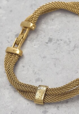 アクセサリー CHANEL vintage bangle made in France Chanel Logo Bangle Bracelet Womens Made in France Gold Plated