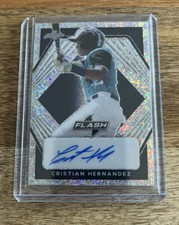 CRISTIAN HERNANDEZ 2021 Leaf Flash Baseball NAVY AUTO RC /99