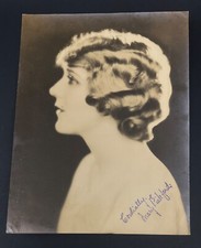 Rare Silent Film Star Mary Pickford, Hand Autographed Black and White Photo