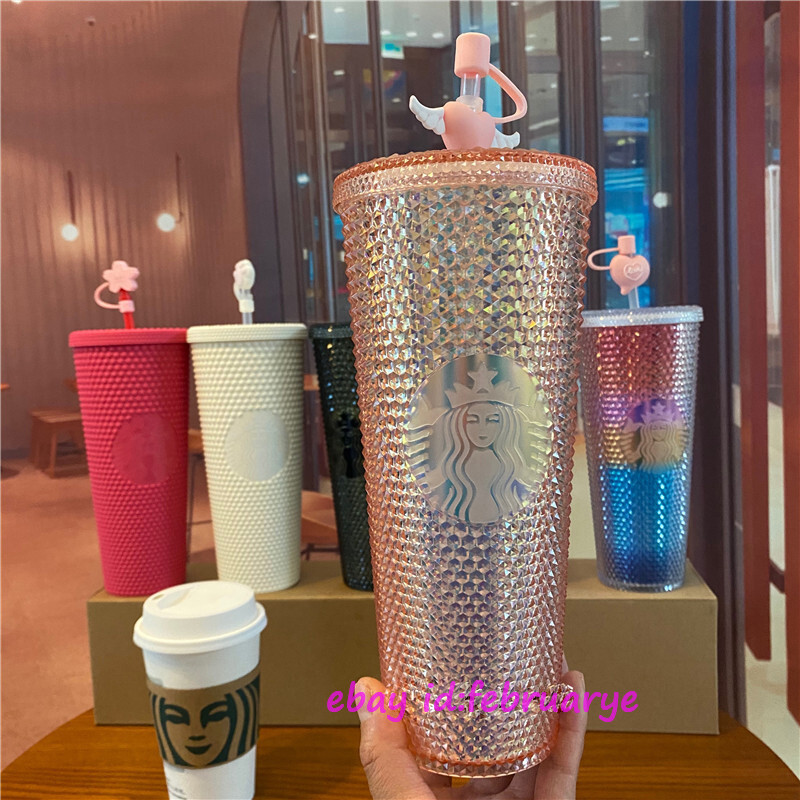 New Starbucks 710ml Durian Sippy Cup Dazzle Gradient Powder Large