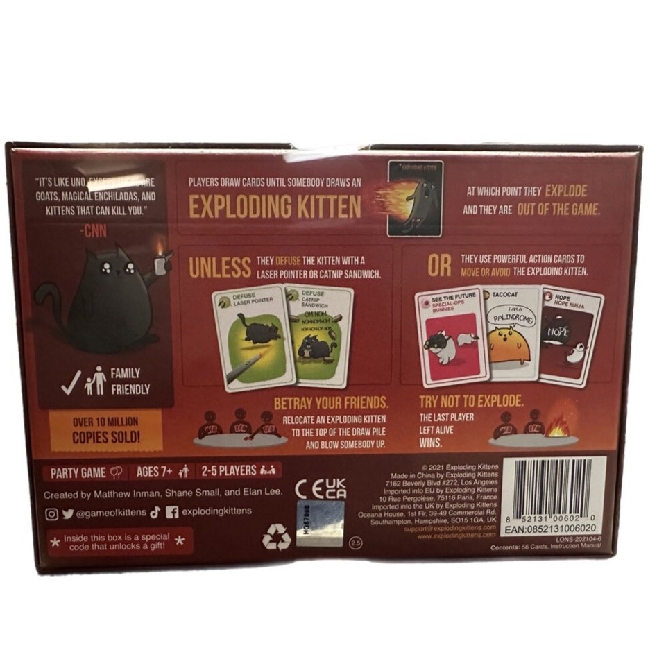 Exploding Kittens Original Edition Card Game BRAND NEW 852131006020| eBay