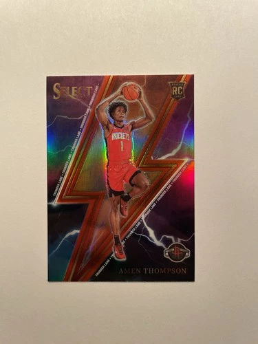 2023-24 Panini Select - Thunder Lane - Amen Thompson #13 RED Prizm (RC) ROOKIE