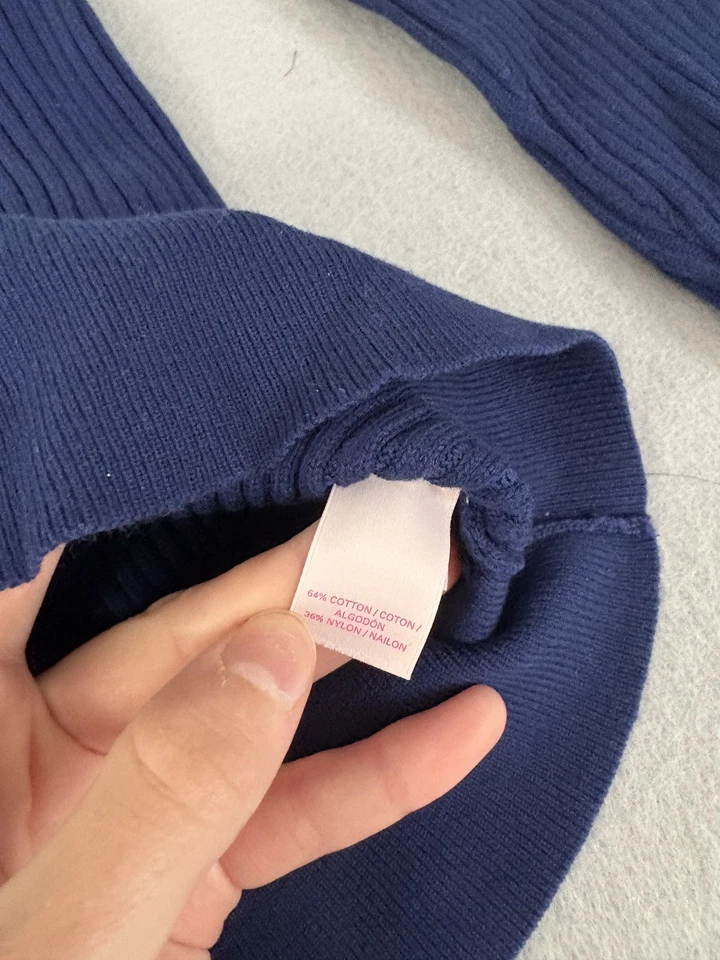 Suéter para mujer Victorias Secret XL acanalado cuello en V pulóver manga larga Foto 3 de 4