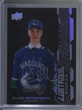 2018-19 SPx UD Black Lustrous Rookies Auto Elias Pettersson #LR-EP Auto 7b5