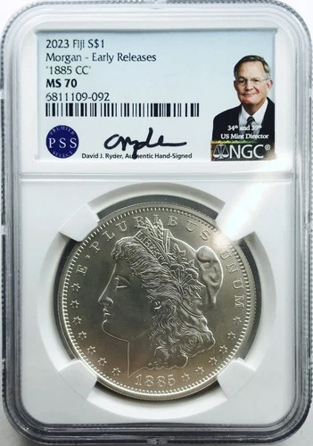 2023 CC FIJI MORGAN SILVER DOLLAR! EARLY RELEASE! NGC MS70! BEAUTY! NR #P1989
