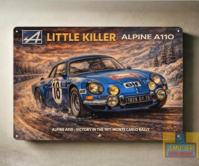 Alpine A110 Racing Car Metal Poster - Sign - Size:20x30cm