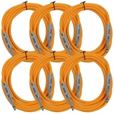 6 Pack SASTSX10 Orange 10ft TS Patch Cables