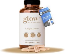 Glow25® Kollagen Kapseln hochdosiert 180 Kapseln mit Hyaluronsäure und Vitamin C