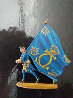 Zinnfigur( 62) 30mm flach Schweden um 1700 Deutsches Regiment