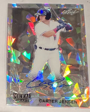 Carter Jensen, 20-21 LEAF METAL DRAFT silver CRYSTALS auto