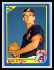 1990 Score Baseball #611 Charles Nagy Base Rookie Card RC Cleveland Indians. rookie card picture