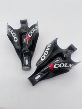 Pair Colnago Carbon Fiber Water Bottle Cage Road Bike Cycling Black And Red