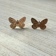 Women  s Faux Gold Butterfly Stud Earrings Gold Tone Fashion Jewelry