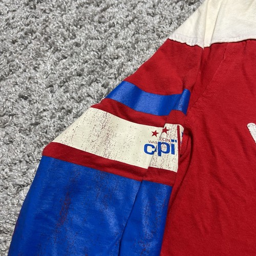 Vintage Y2k Washington Capitals CCM Long Sleeve T Shirt Mens Medium Red Hockey - Picture 5 of 9