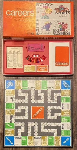 Vintage 1971 Parker Brothers CAREERS Board Game COMPLETE Original Box Condition✅