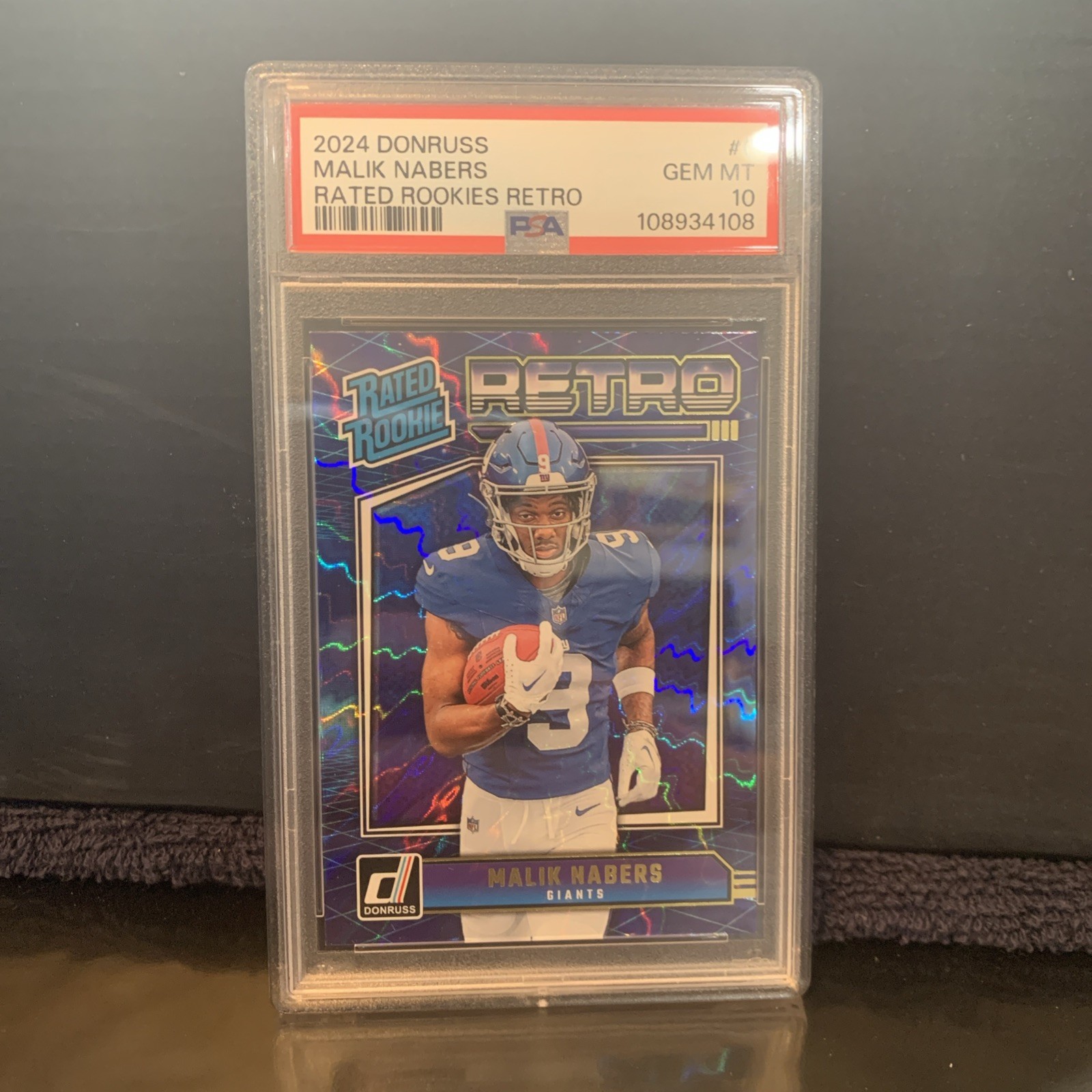 Malik Nabers 2024 PANINI DONRUSS RATED ROOKIE RETRO #6 PSA 10 GEM MINT