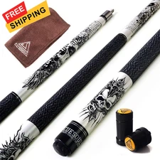 CUESOUL 58 inch 1/2 Maple Pool Cue Stick Kit-Rockin 21oz, G407 