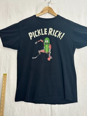 Rick and Morty Pickle Rick Graphic T Shirt Men s L Black Ripple Junction 2018