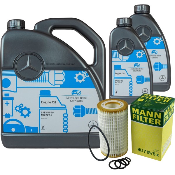 MANN-FILTER ÖLfilter 7L MotoröL 5W-40 MB 229.5 FüR Mercedes-Benz SLK-image