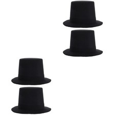 2 PCS Small Top Hat for Doll Baby Dolls Accessories Felt Hats Miniature