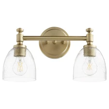Quorum International 5122-2-2 Rossington 2 Light 17"W Vanity - Aged Brass /