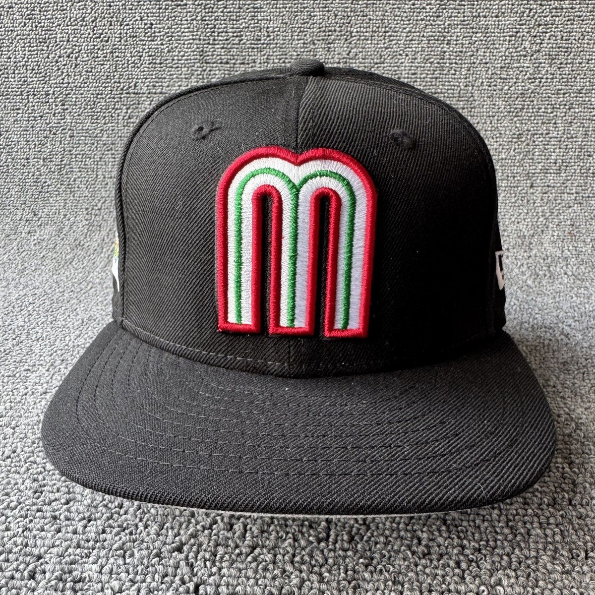 New Era Mexico WBC 59FIFTY Fitted Hat Black 6 7 8 Flat Brim
