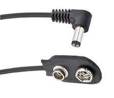 Voodoo Lab PPBATR Battery Snap to Right Angle 2.1mm Cable - 18"