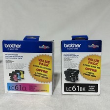 Brother LC61BK LC61CL Ink Cartridges Color 11/25 Black 11/26🔴 Bundle New