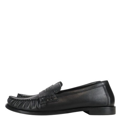 Max & Co Damen Schuhe Loafers Gr. 40 Schwarz Leder Halbschuhe Mokassins