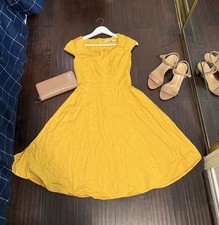 Women Short 1950s Retro Vintage Cocktail Party Swing Dresses - Size Small