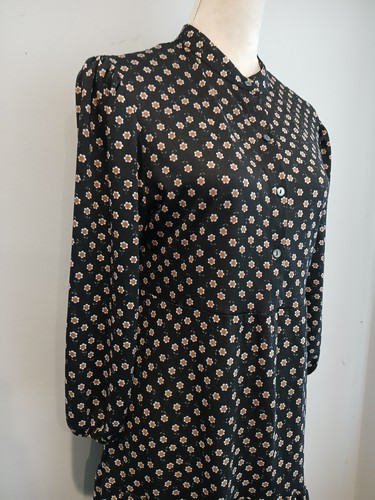 Maxi Vestido Max Studio London Floral En Niveles Manga Globo Boho Chic Sin Cuello L - Imagen 3 de 9
