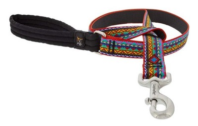 Dog Leash by Lupine 1'' wide El Paso design 4-foot long with Padded Handle