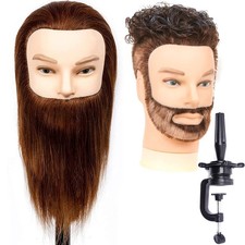 Mannequin Head, Male Mannequin Head Especially for Barber, Training Head with...