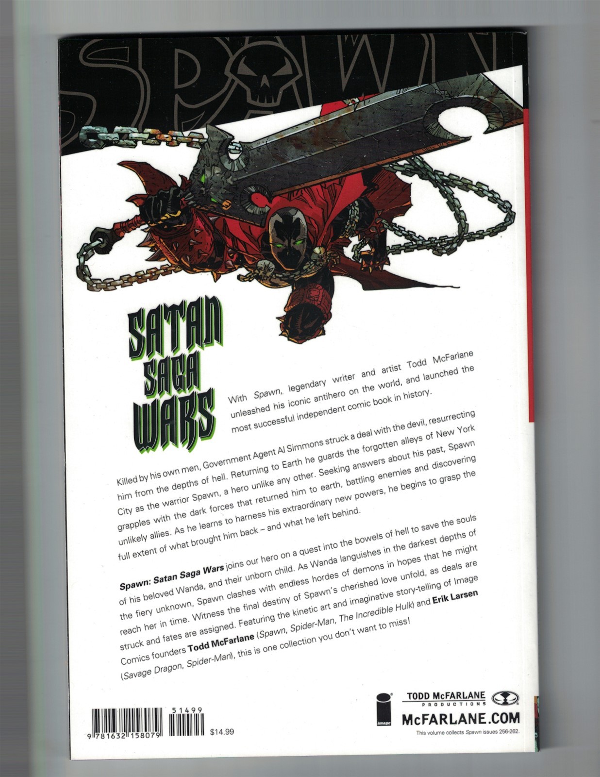 SPAWN SATAN SAGA WARS TP TPB Todd McFarlane Erik Larsen 2016 NEW NM