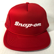 Red Snap-On Tools Mechanic Rope Hat Snapback Cap VTG