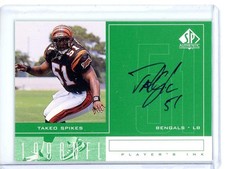 Takeo Spikes Player's Ink Green 1998 SP Authentic #TS