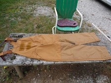 Vintage Liberty Overalls Men's large Brown Canvas Hunting Workwear Carpenter USA