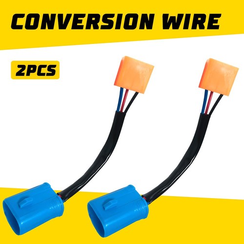 9004 To 9003 H4 Conversion Wire Harness Dual Beam Headlight Adapter Plug US 2PCS - Picture 13 of 15