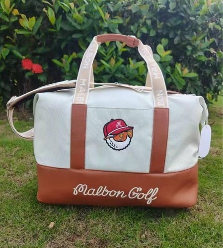 New Malbon Golf Boston Bag Sports Type Unisex White Green Pink Japan DHL FedEx - Picture 3 of 5