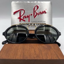 Vintage RAY-BAN B L Gatsby Style 6 W0940 Black Gold Sunglasses USA