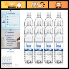 Distilled Water 12-Pack 16.9 oz Each - Ultra-Filtered, Pure  BPA-Free, USA Ma