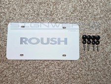 Roush Laser Engraved Aluminum Novelty White Plate Roush Laser Engraved Aluminum Novelty White Plate