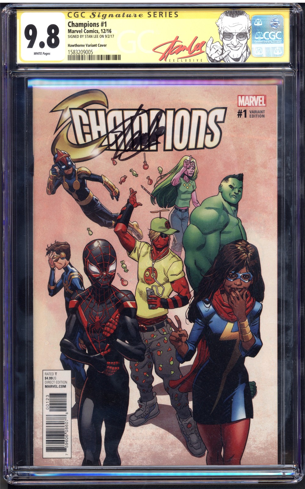 Champions (2016 Marvel) # 1 CGC Signature Series CGC 9.8 Stan Lee Hawthorne Va