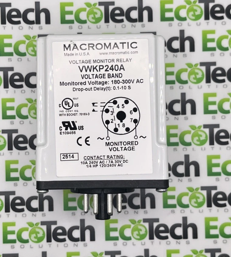 Macromatic VWKP240A Voltage Monitor Plug-in Relay 0.1 - 10 S - Image 2 of 4