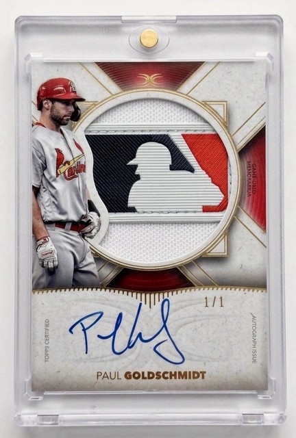 2021 Topps Definitive Paul Goldschmidt ARC-PG MLB Silhouetted LOGOMAN Auto 1/1