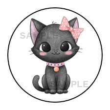30 Cute Black Cat stickers labels tags envelope seals